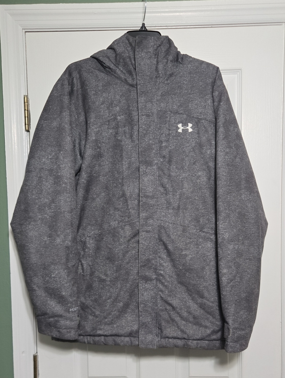 Under Armour Men's Charcoal Gray Hooded Winter Coat